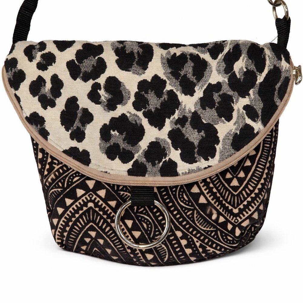 Kindered Spirit Boho Multi Pattern Upholstery Flap Over Closure Messenger Bag